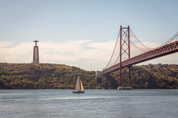 View of the Bridge in Lisbon, Portugal