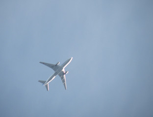 上空の飛行機
