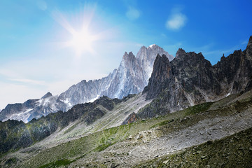 Fototapeta na wymiar Landscape of French Alps