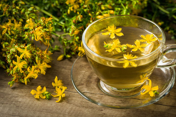Herbal tea made from st. john's wort