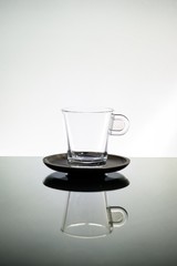 Empty glass coffee.