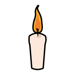 ornamental candle icon image vector illustration design