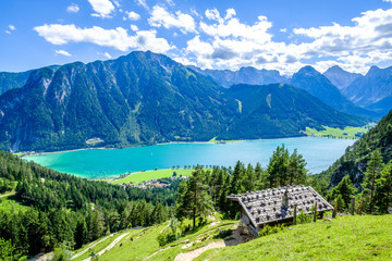 achensee lake in austria - obrazy, fototapety, plakaty