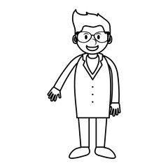 happy smiling male medical doctor icon image vector illustration design