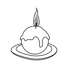 ornamental candle icon image vector illustration design