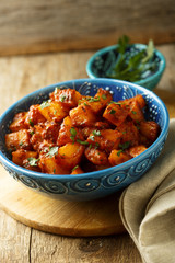 Vegetables in tomato sauce or Aloo gobi