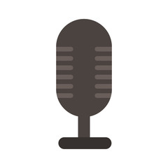 stationary vintage microphone icon image vector illustration design
