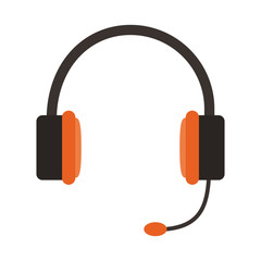 isolated headset icon image vector illustration design