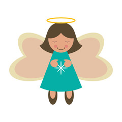 female angel icon image vector illustration design