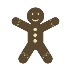 gingerbread man cookie icon image vector illustration design