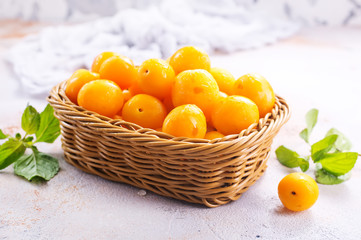 fresh plums