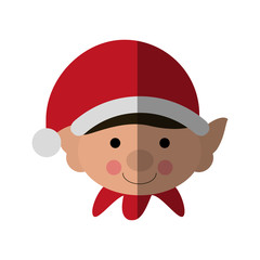 elf or santas helper face christmas related icon image vector illustration design