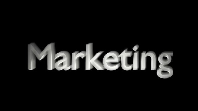 Target Marketing animation with streaking text and motion blur