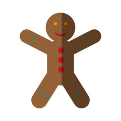 gingerbread man cookie icon image vector illustration design