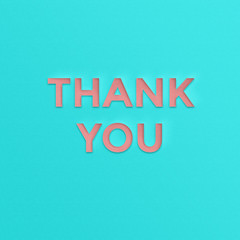 Fototapeta premium Paper cut out written THANK YOU