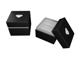 Leather Jewelry Box 3d rendering