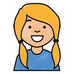 beautiful woman avatar character vector illustration design