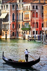 Fotobehang Gondels Romantische vakanties in het prachtige Venetië. Italië