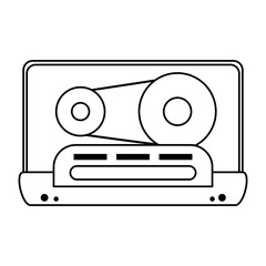 audio cassette icon image vector illustration design