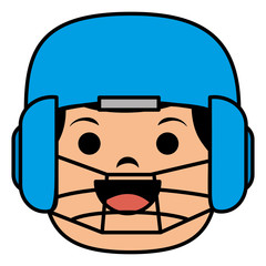 baseball player catcher avatar character vector illustration design