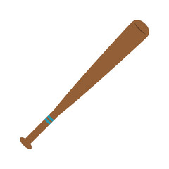 wooden bat baseball related icon image vector illustration design
