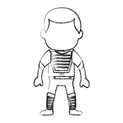 baseball player catcher avatar character vector illustration design