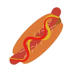 hot dog fast food icon image vector illustration design