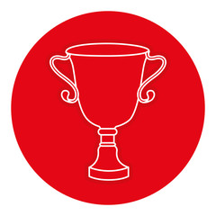 trophy cup award icon vector illustration design