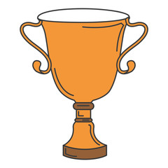 trophy cup award icon vector illustration design
