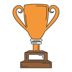 trophy cup award icon vector illustration design