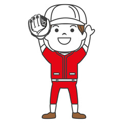 baseball player catcher avatar character vector illustration design