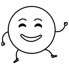 happy emoticon face character icon vector illustration design