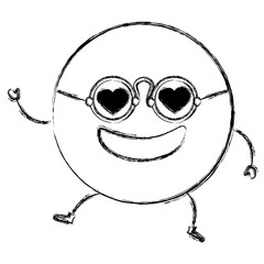 lovely emoticon face character icon vector illustration design