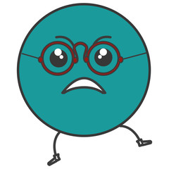 angry emoticon face character icon vector illustration design