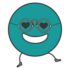 lovely emoticon face character icon vector illustration design