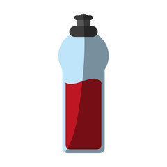 sports bottle with red beverage icon image vector illustration design