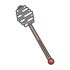 honey spoon isolated icon vector illustration design