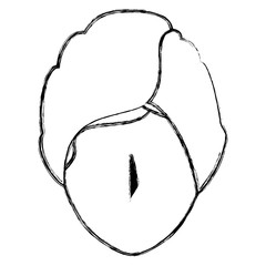 beautiful woman head avatar character vector illustration design