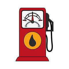 gas pump oil industry related icon image vector illustration design