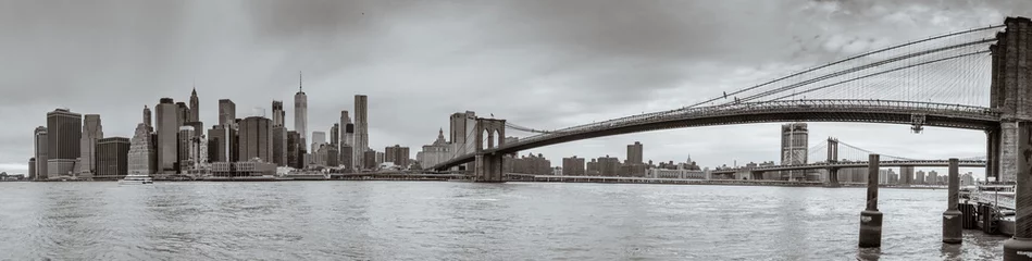 Foto auf Alu-Dibond Brooklyn Bridge Skyline - Brooklyn Bridge - New York