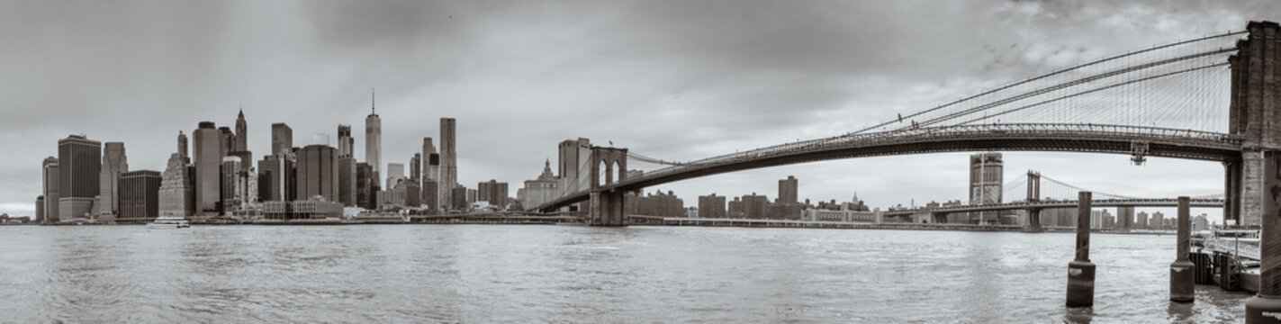 Fototapeta skyline - brooklyn bridge - new york
