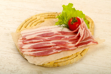 Raw bacon