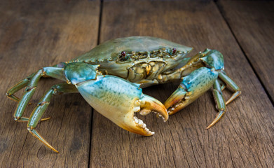 Crab meat in various gestures.