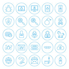 Line Circle Hacker Icons