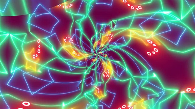 Abstract animation of Color kaleidoscope texture background.