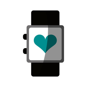 heart rate wrist monitor icon image vector illustration design