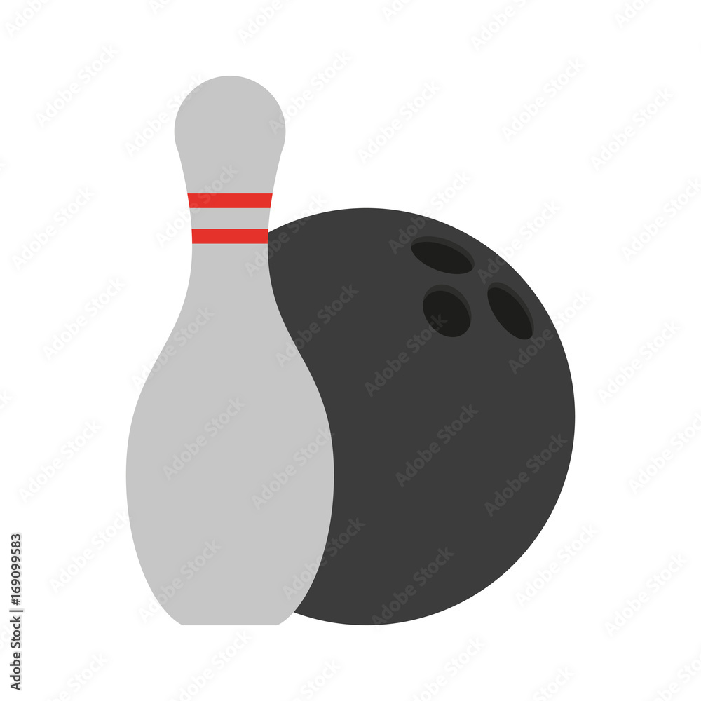 Poster bowling pin icon image vector illustration design