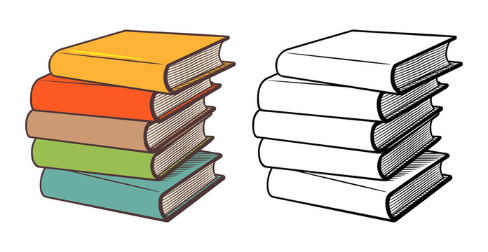 Stack Of Books Drawing Images – Browse 129,379 Stock Photos