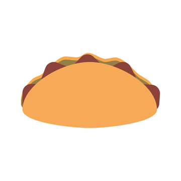taco fast food icon image vector illustration design