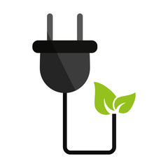 Obraz premium plug with cord eco freindly related icon image vector illustration design
